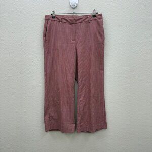 J. Jill Cropped Wide-Leg Pants in Dusty Rose Check